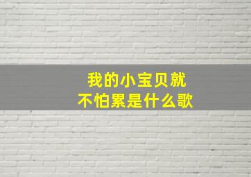 我的小宝贝就不怕累是什么歌