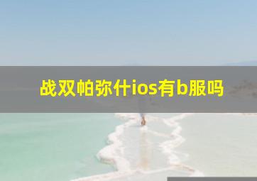 战双帕弥什ios有b服吗