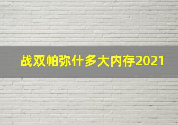 战双帕弥什多大内存2021