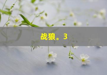 战狼。3