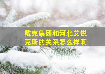 戴克集团和河北艾锐克斯的关系怎么样啊