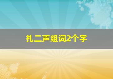 扎二声组词2个字