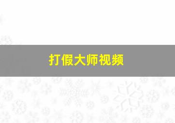 打假大师视频