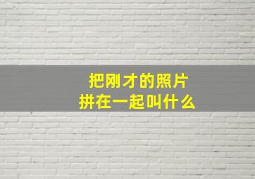 把刚才的照片拼在一起叫什么