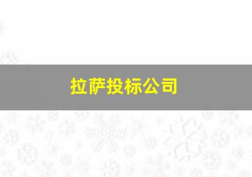 拉萨投标公司