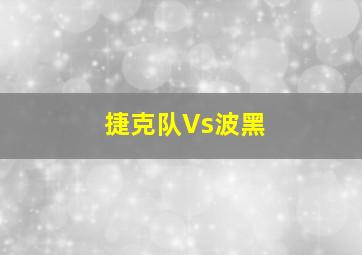 捷克队Vs波黑