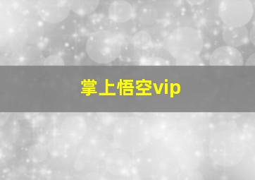 掌上悟空vip