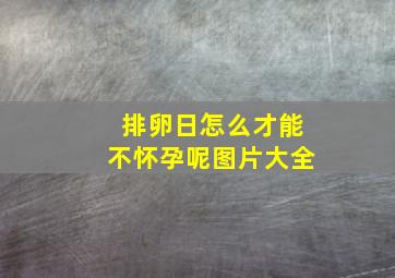 排卵日怎么才能不怀孕呢图片大全