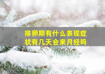 排卵期有什么表现症状有几天会来月经吗