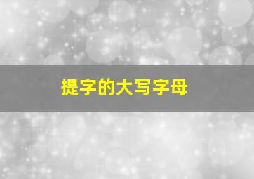 提字的大写字母