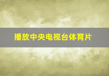 播放中央电视台体育片