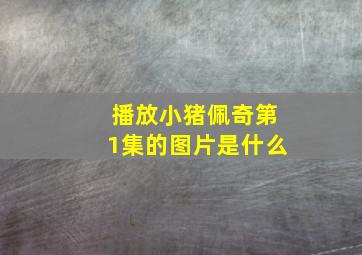 播放小猪佩奇第1集的图片是什么