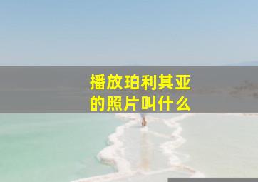 播放珀利其亚的照片叫什么