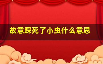 故意踩死了小虫什么意思