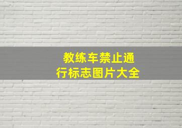 教练车禁止通行标志图片大全