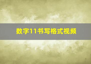 数字11书写格式视频