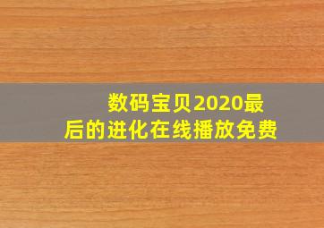 数码宝贝2020最后的进化在线播放免费