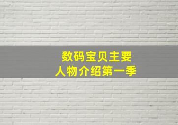 数码宝贝主要人物介绍第一季