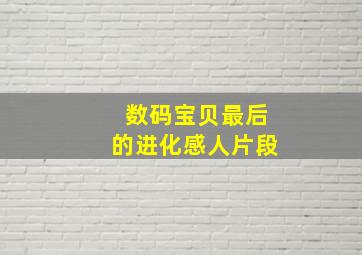 数码宝贝最后的进化感人片段