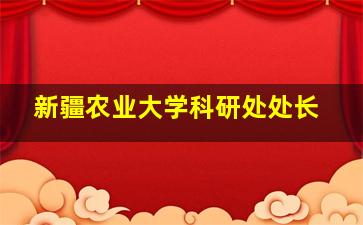 新疆农业大学科研处处长