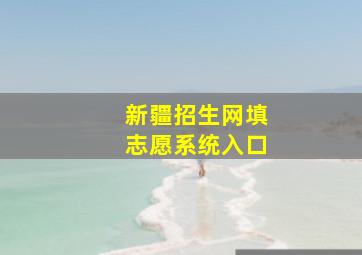 新疆招生网填志愿系统入口