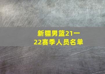 新疆男篮21一22赛季人员名单