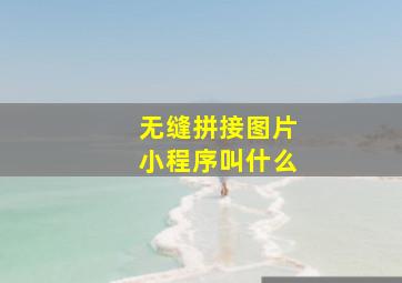 无缝拼接图片小程序叫什么