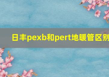 日丰pexb和pert地暖管区别