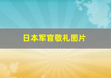 日本军官敬礼图片