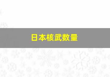 日本核武数量