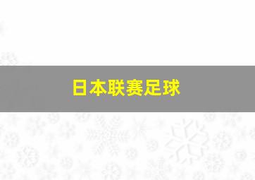 日本联赛足球