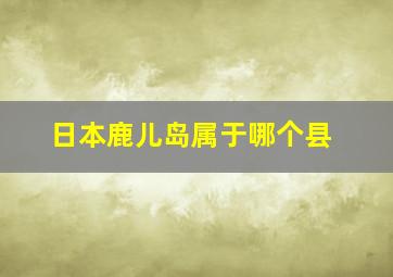 日本鹿儿岛属于哪个县