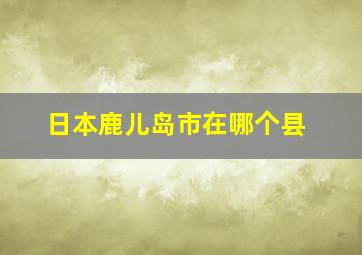 日本鹿儿岛市在哪个县