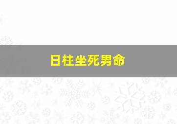 日柱坐死男命