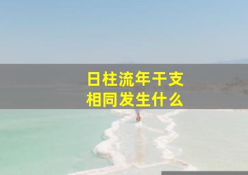 日柱流年干支相同发生什么