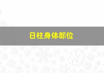 日柱身体部位