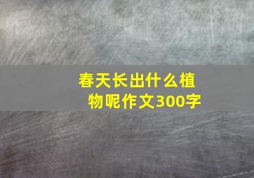 春天长出什么植物呢作文300字