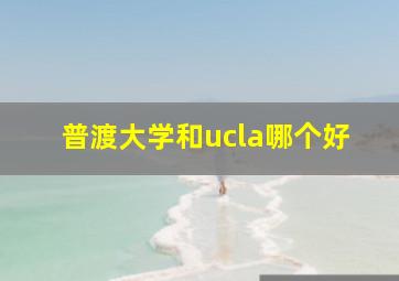 普渡大学和ucla哪个好