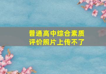 普通高中综合素质评价照片上传不了