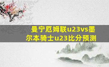 曼宁厄姆联u23vs墨尔本骑士u23比分预测