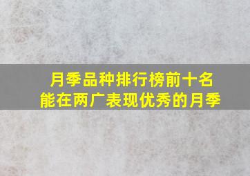 月季品种排行榜前十名能在两广表现优秀的月季