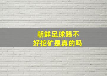 朝鲜足球踢不好挖矿是真的吗