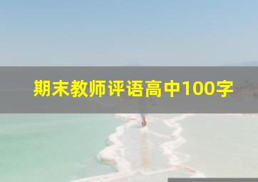 期末教师评语高中100字