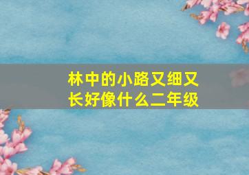 林中的小路又细又长好像什么二年级