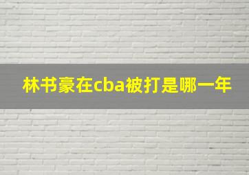 林书豪在cba被打是哪一年