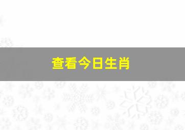 查看今日生肖