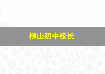 柳山初中校长