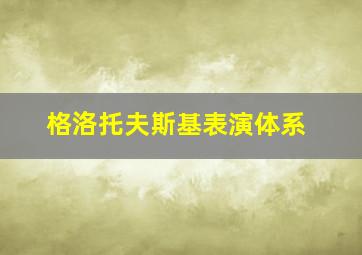 格洛托夫斯基表演体系