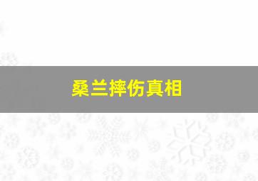 桑兰摔伤真相