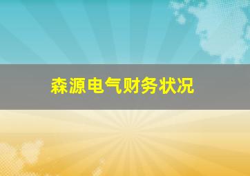 森源电气财务状况